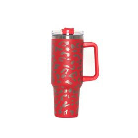 40oz Quencher Tumbler Thermos Vacuum Cups With Handle Stainless Steel (Color: 26, Capacity: 1000-1500ml)