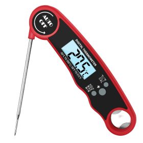 Digital Meat Thermometer with Probe (Color: Red)