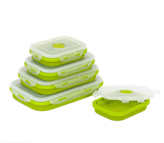 Reusable Pizza Storage Container (Color: Green, size: 1200ML)