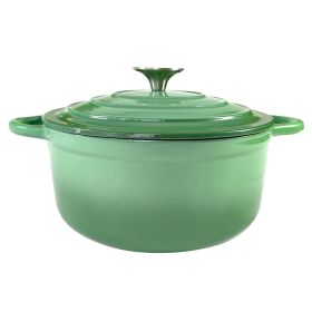Dutch Oven,Dutch Oven Pot with Lid,4.5 QT Enamel Dutch Ovens with Dual Handles (Color: Green)
