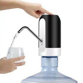 5 Gallon USB USB Water Pump Dispenser Automatic Drinking (Color: Black)