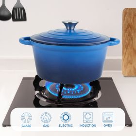 Enamel Dutch POTS can withstand high temperatures (Color: Gradient deep blue)