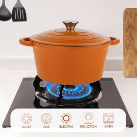 Enamel Dutch POTS can withstand high temperatures (Color: Orange)